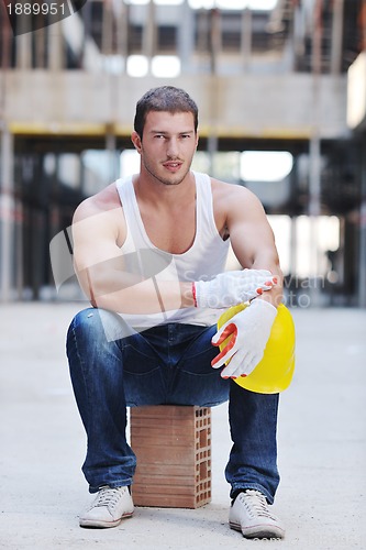 Image of hard worker on construction site