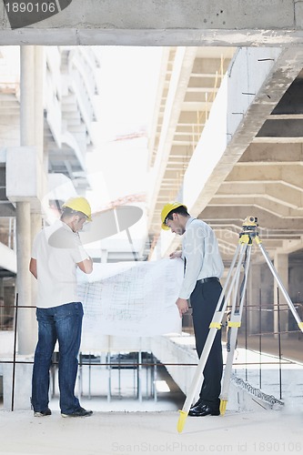 Image of Team of architects on construciton site