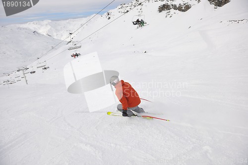 Image of  skiing on on now at winter season