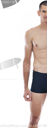 Image of healthy fit young man islated on white background