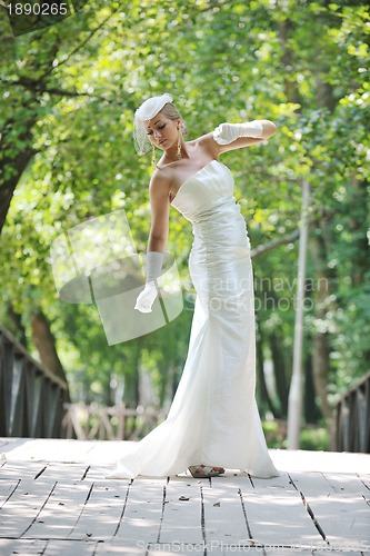 Image of beautiful bride outdoor