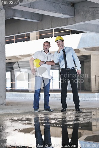 Image of Team of architects on construciton site