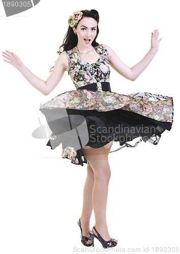 Image of beautiful young woman isolated on white