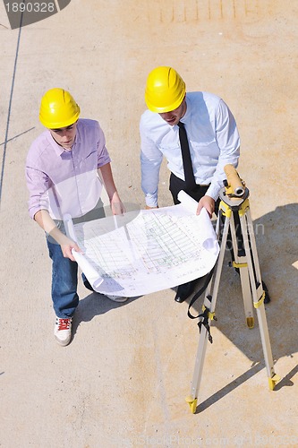 Image of Team of architects on construciton site