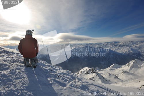 Image of  skiing on on now at winter season