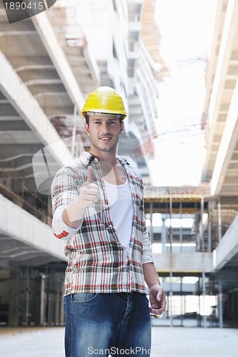 Image of hard worker on construction site