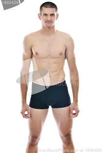 Image of healthy fit young man islated on white background