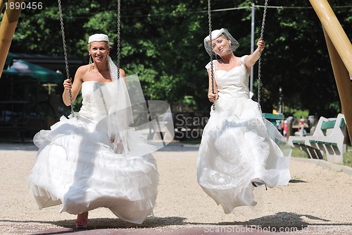 Image of beautiful bride outdoor