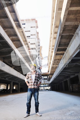 Image of hard worker on construction site