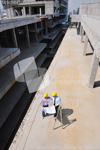 Image of Team of architects on construciton site