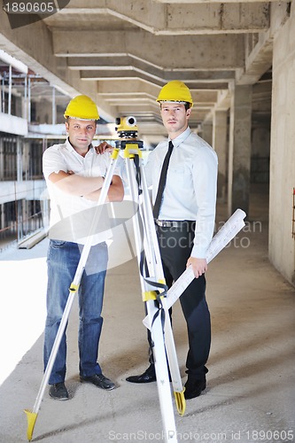 Image of Team of architects on construciton site