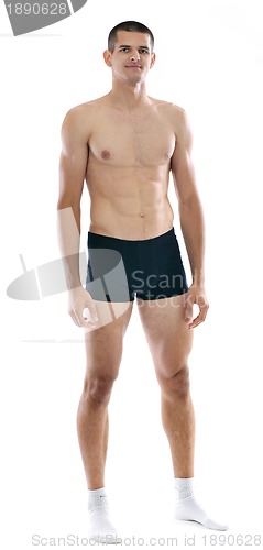 Image of healthy fit young man islated on white background