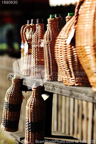 Image of cane furninture and dishes