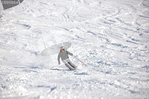 Image of  skiing on on now at winter season