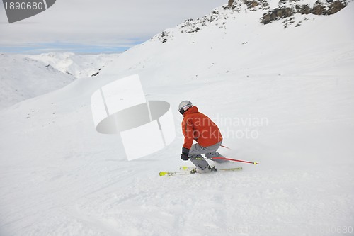 Image of  skiing on on now at winter season