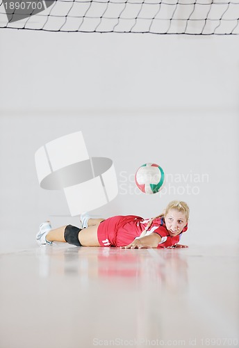 Image of girl playing volleyball game