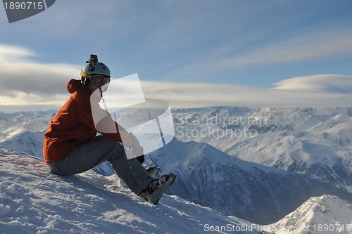 Image of  skiing on on now at winter season