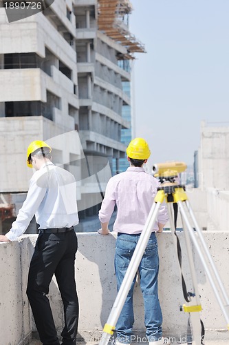 Image of Team of architects on construciton site