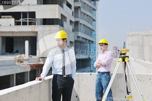 Image of Team of architects on construciton site