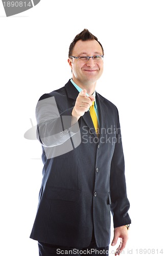 Image of one young businessman isolated