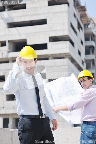 Image of Team of architects on construciton site