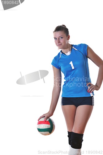 Image of gir playing volleyball