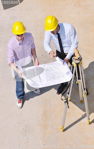 Image of Team of architects on construciton site