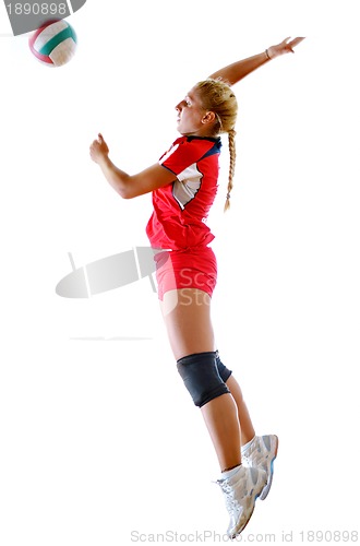 Image of gir playing volleyball