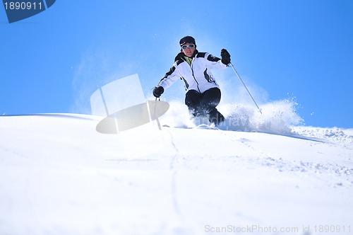Image of winer woman ski