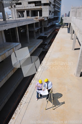 Image of Team of architects on construciton site