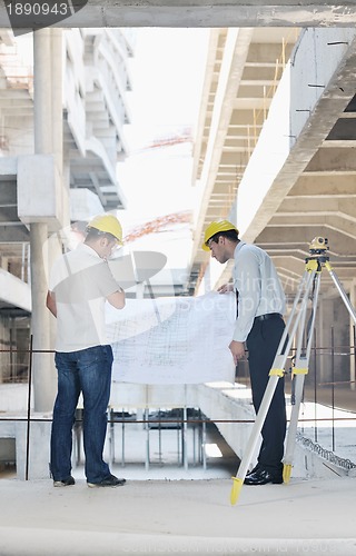 Image of Team of architects on construciton site