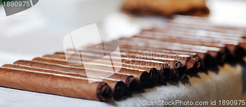 Image of man making luxury handmade cuban cigare