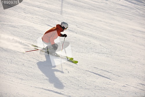 Image of  skiing on on now at winter season