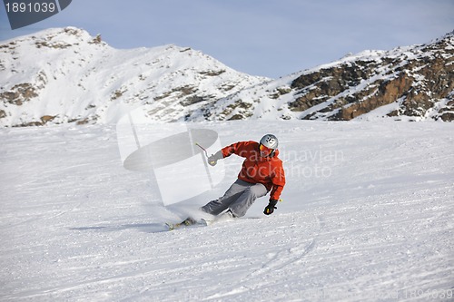 Image of  skiing on on now at winter season