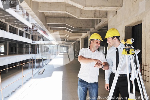 Image of Team of architects on construciton site