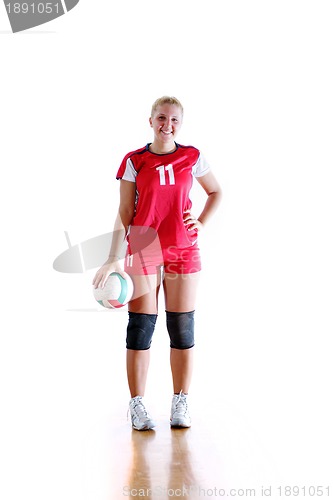 Image of gir playing volleyball