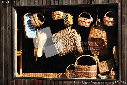 Image of cane furninture and dishes