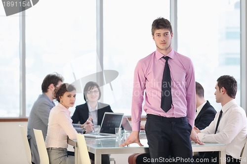 Image of group of business people at meeting