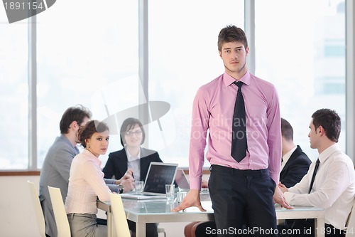 Image of group of business people at meeting