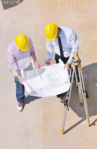 Image of Team of architects on construciton site