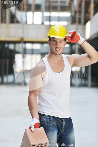 Image of hard worker on construction site