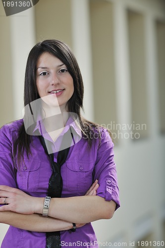 Image of student girl portrait at university campus 