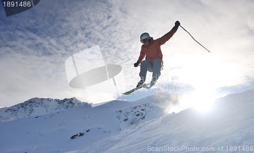 Image of  skiing on on now at winter season