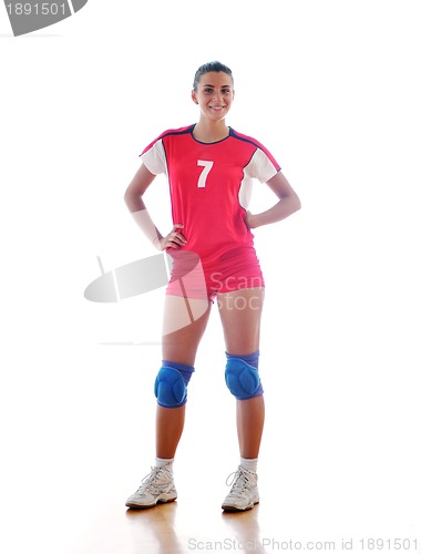 Image of gir playing volleyball