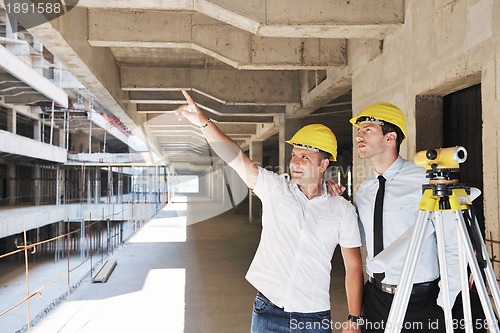 Image of Team of architects on construciton site