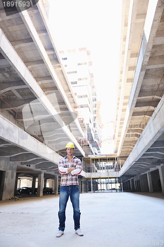 Image of hard worker on construction site