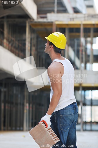 Image of hard worker on construction site