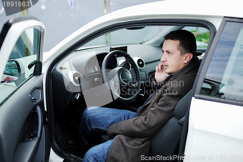 Image of man using car navigation