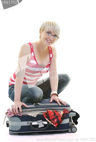 Image of woman with travel bag