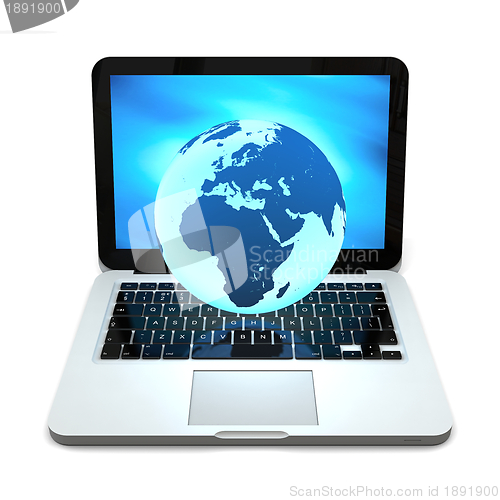 Image of Globe on laptop